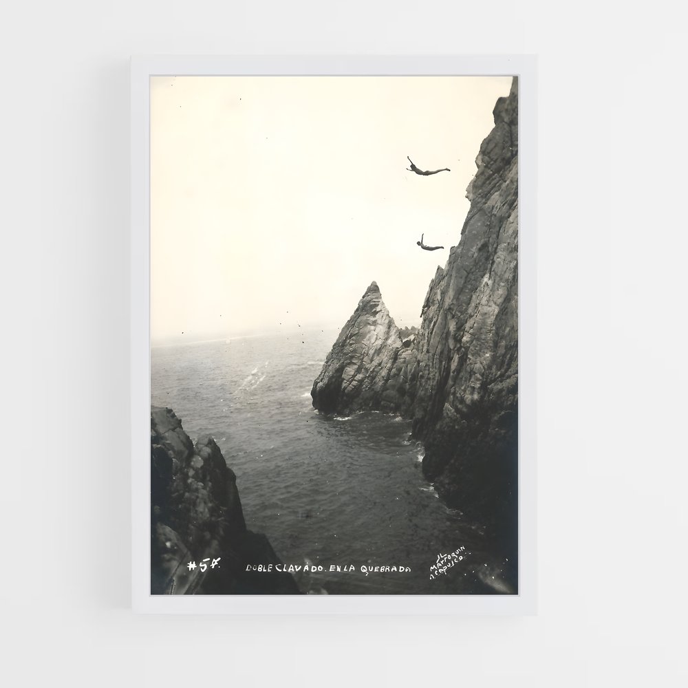 Poster Plongée dans l'Inconnu – affiche Plongeon de falaise (vue 3)